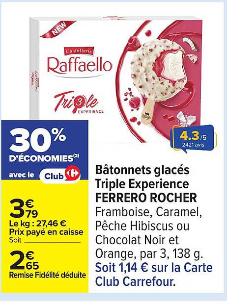Bâtonnets glacés Triple Experience FERRERO ROCHER