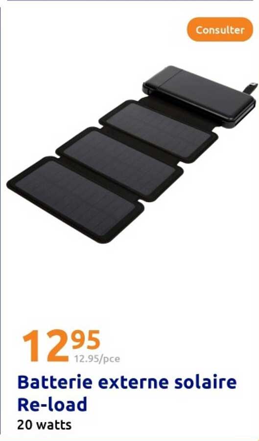 Batterie externe solaire Re-load