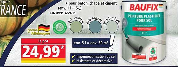 BAUFIX PEINTURE PLASTIFIÉE POUR SOL