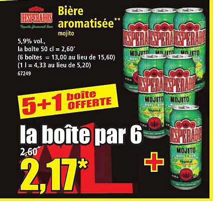 Bière aromatisée mojito