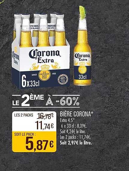 Bière Corona* Extra 4.5°
