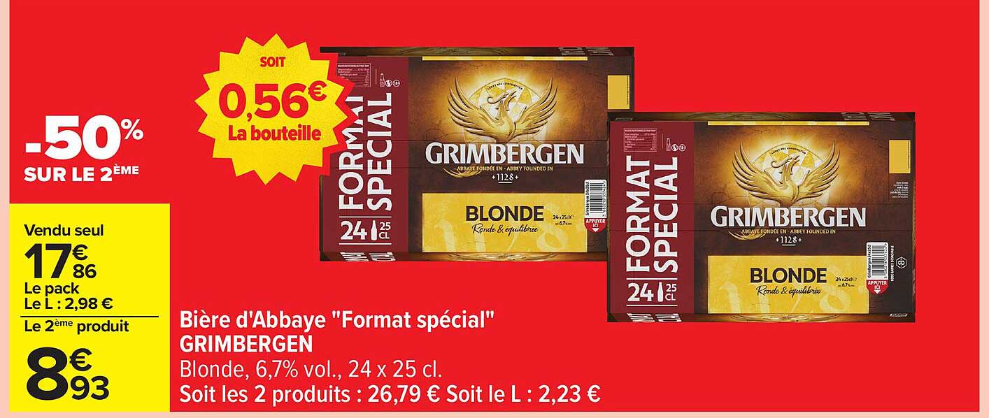 Bière d'Abbaye "Format spécial" GRIMBERGEN