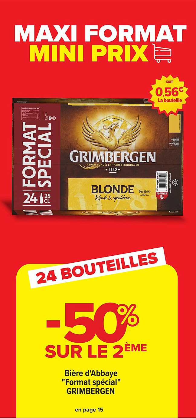 Bière d’Abbaye "Format spécial" GRIMBERGEN