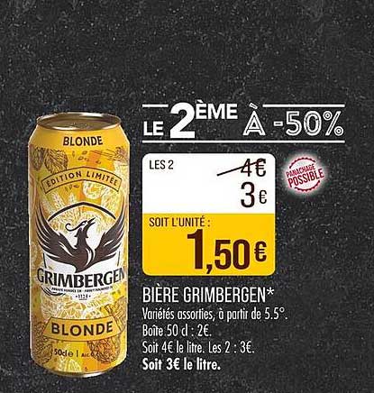 Bière Grimbergen - Édition Limitée