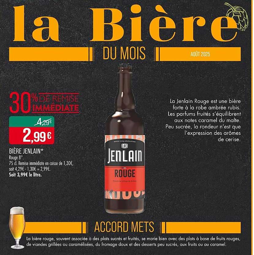 Bière Jenlain* Rouge 8°