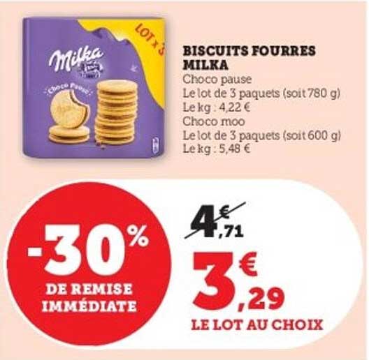 BISCUITS FOURRES MILKA