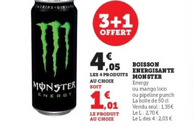 BOISSON ÉNERGISANTE MONSTER