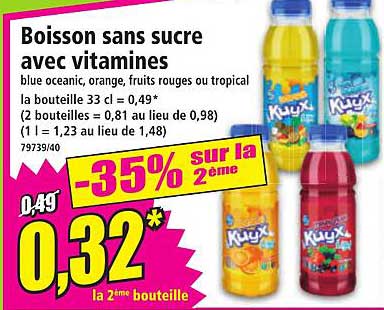 Boisson sans sucre avec vitamines