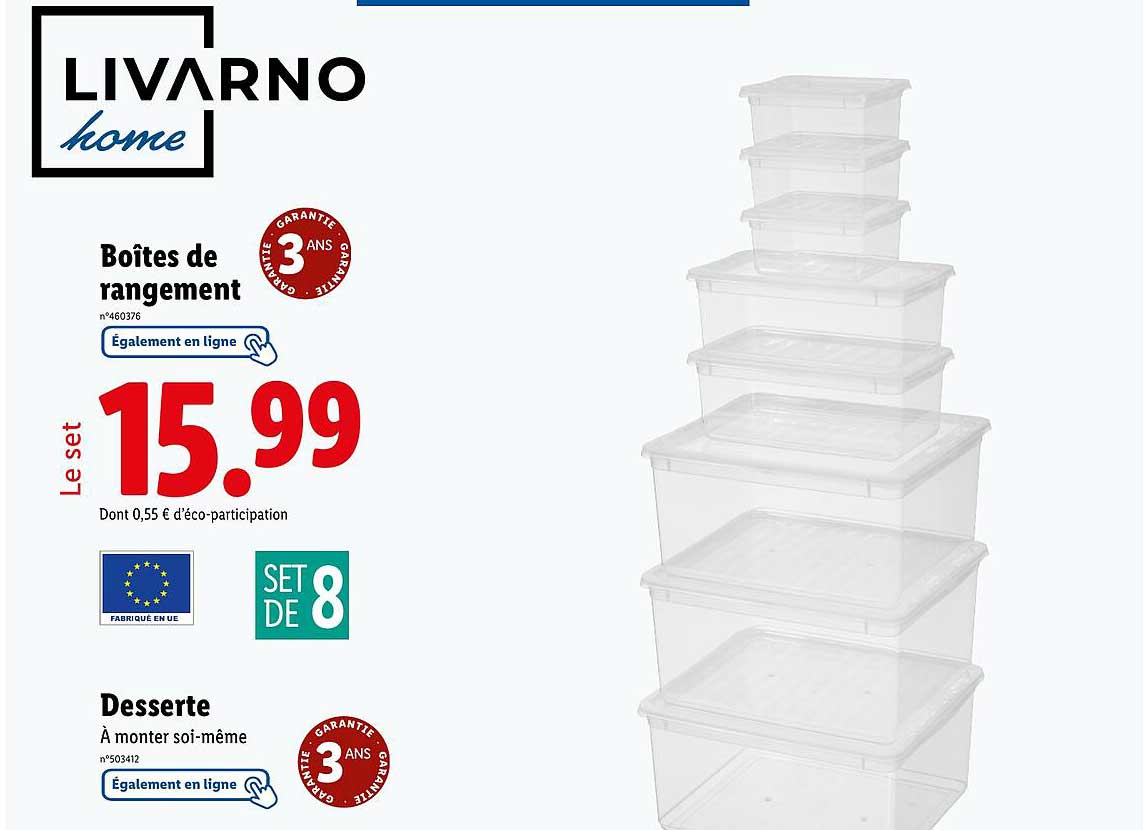 Boîtes de rangement