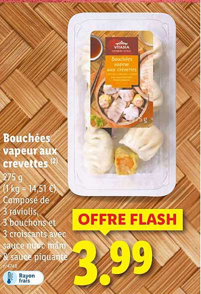 Bouchées vapeur aux crevettes