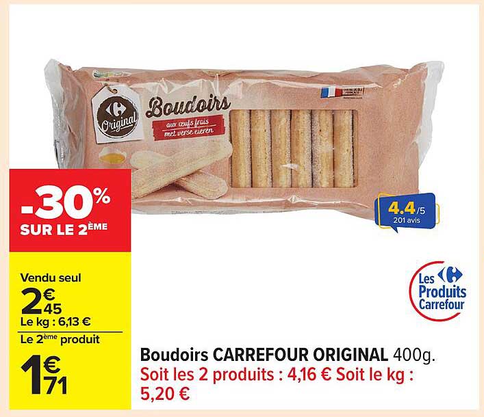 Boudoirs CARREFOUR ORIGINAL 400g
