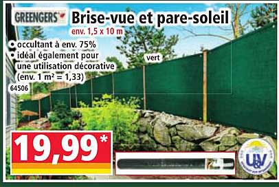 Brise-vue et pare-soleil