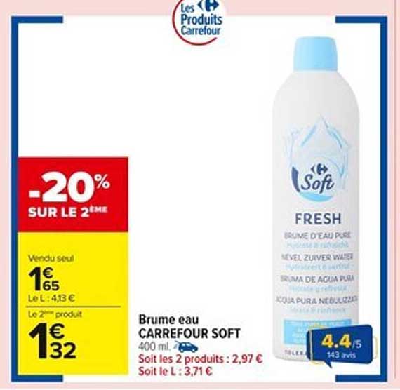Brume eau CARREFOUR SOFT