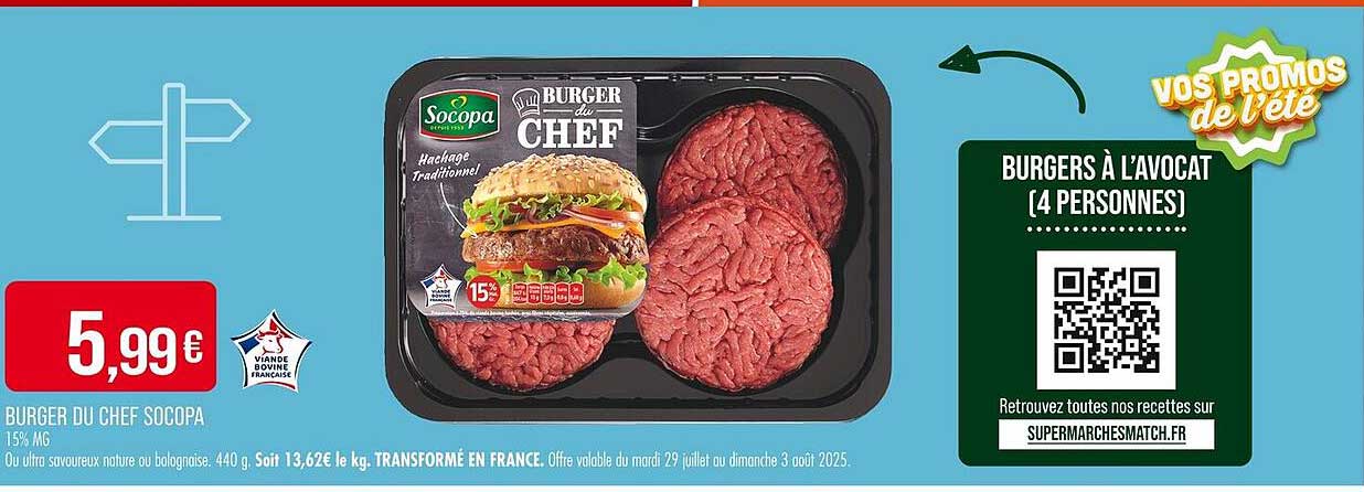 Burger du Chef Socopa 15% MG