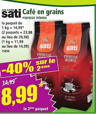 Café en grains espresso intenso