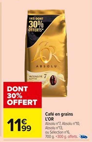 Café en grains L'OR