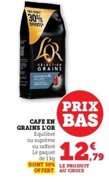 CAFE EN GRAINS L'OR