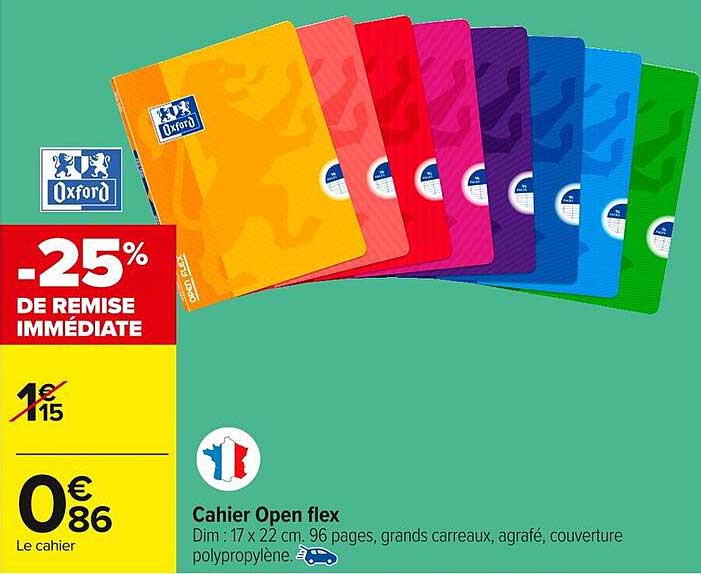 Cahier Open flex