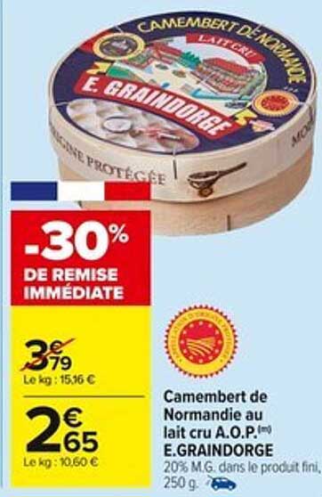 Camembert de Normandie au lait cru A.O.P. E.GRAINDORGE