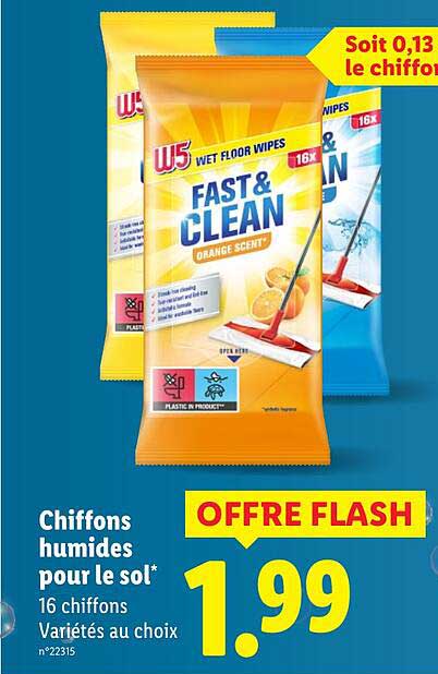 Chiffons humides pour le sol