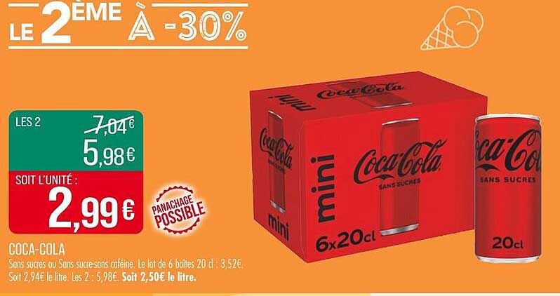 Coca-Cola sans sucres - 6x20cl
