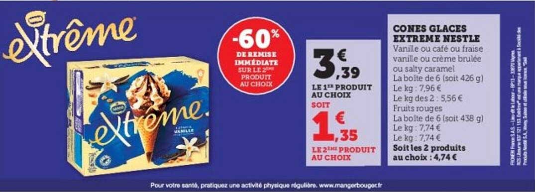 Cones Glaces Extrême Nestlé