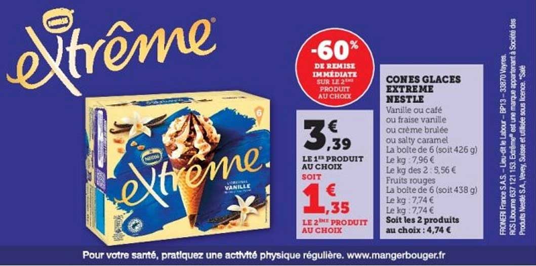 CONES GLACES EXTREME NESTLE