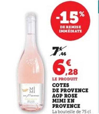 COTES DE PROVENCE AOP ROSE MIMI EN PROVENCE