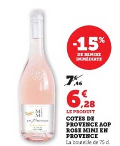 COTES DE PROVENCE AOP ROSE MIMI EN PROVENCE
