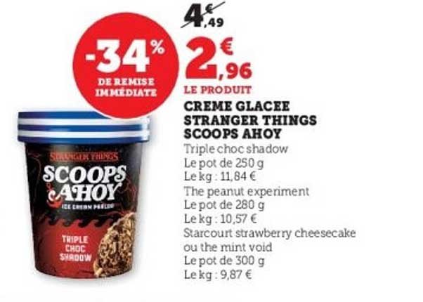 CREME GLACEE STRANGER THINGS SCOOPS AHOY