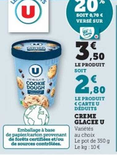 Crème Glacée U – Cookie Dough