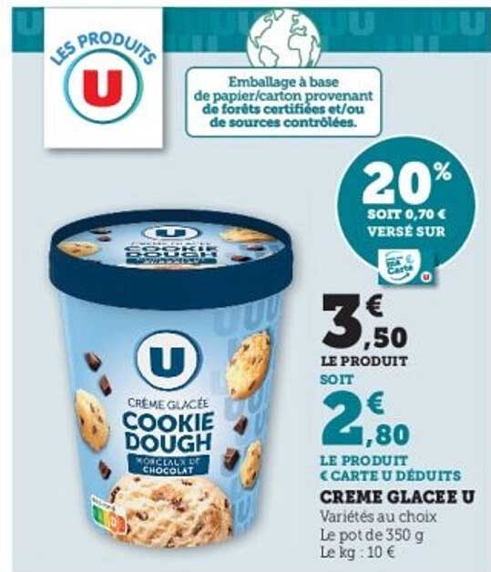 CRÈME GLACÉE U - COOKIE DOUGH