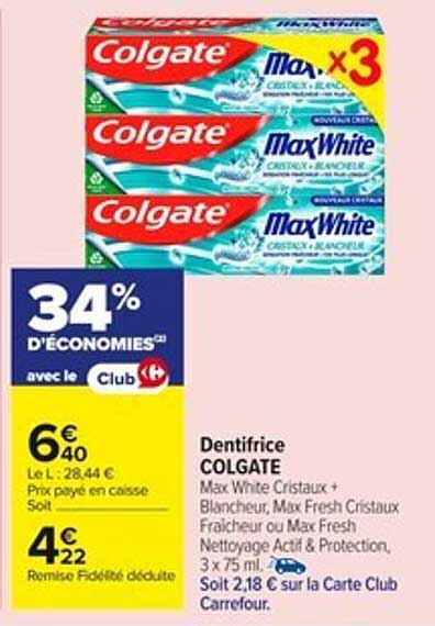 Dentifrice COLGATE