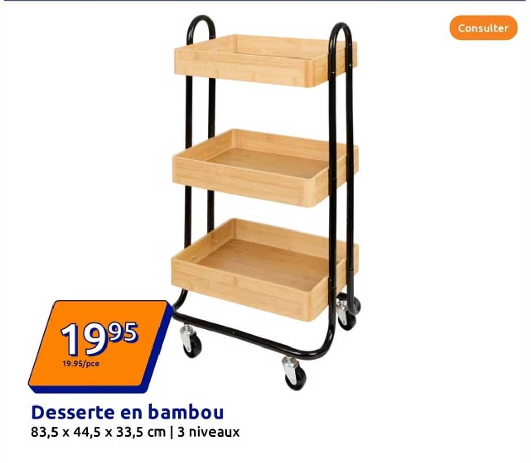 Desserte en bambou