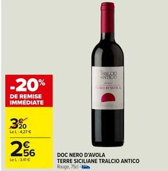 DOC NERO D'AVOLA TERRE SICILIANE TRALCIO ANTICO