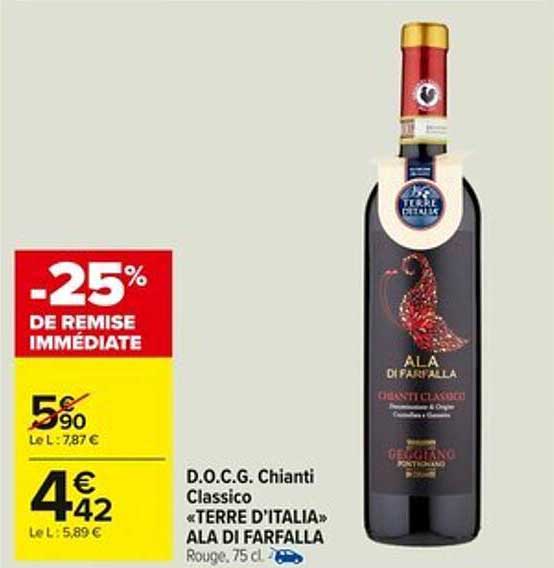 D.O.C.G. Chianti Classico «TERRE D’ITALIA» ALA DI FARFALLA