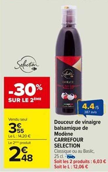 Douceur de vinaigre balsamique de Modène