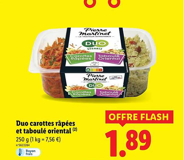 Duo carottes râpées et taboulé oriental
