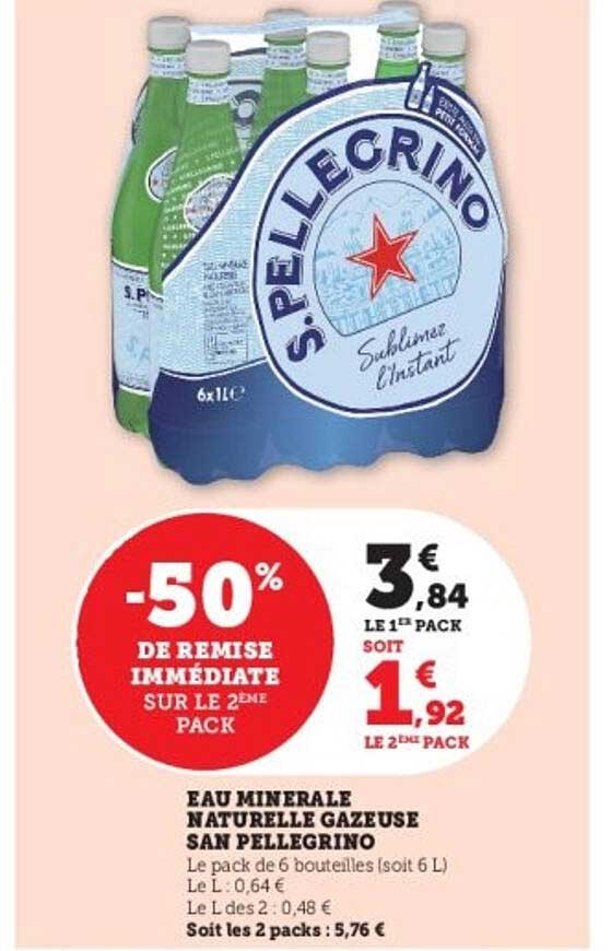 EAU MINERALE NATURELLE GAZEUSE SAN PELLEGRINO