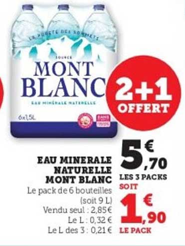 EAU MINERALE NATURELLE MONT BLANC