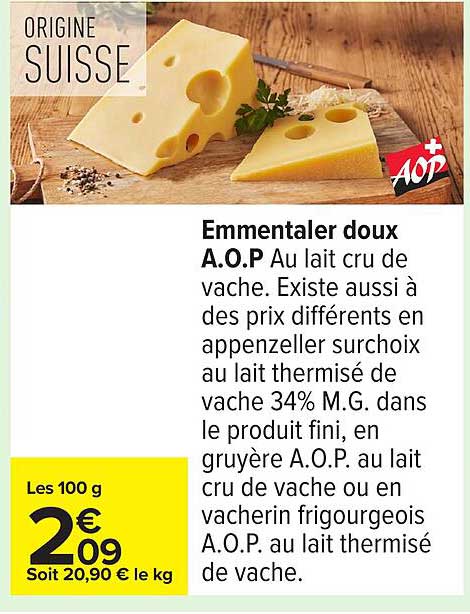 Emmental doux A.O.P