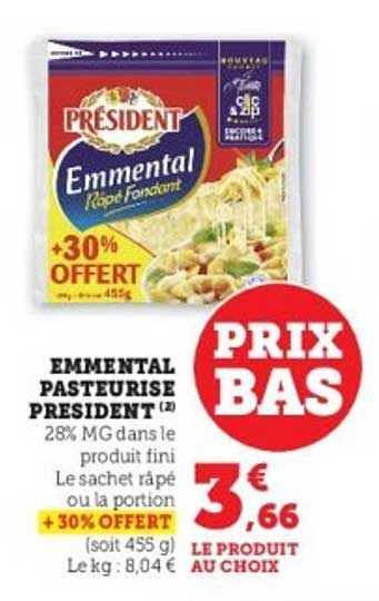 EMMENTAL PASTEURISE PRESIDENT