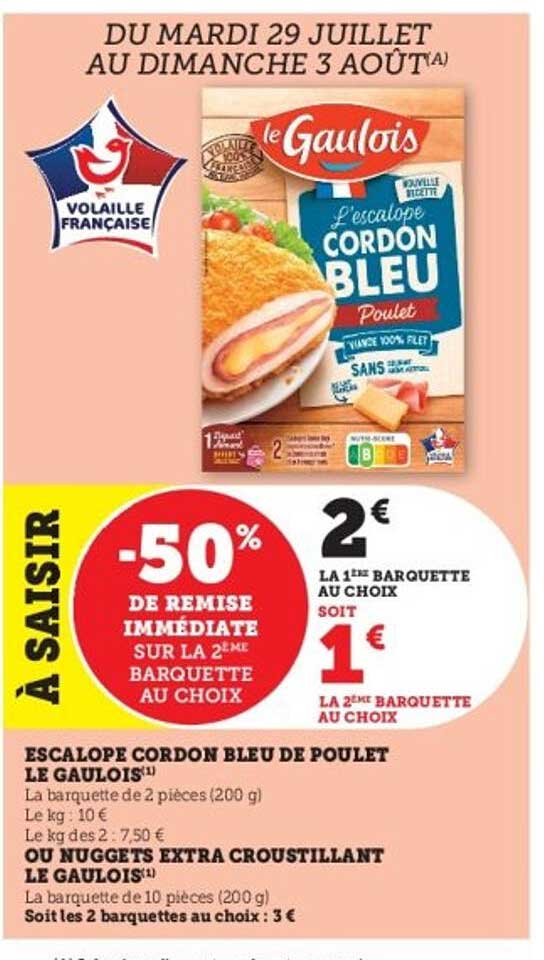 Escale Cordon Bleu de Poulet Le Gaulois
