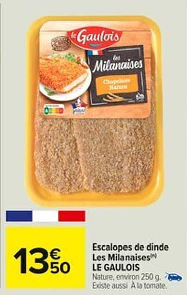 Escalopes de dinde Les Milanaises