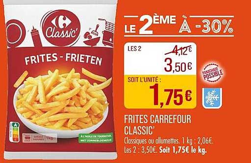 FRITES CARREFOUR CLASSIC'