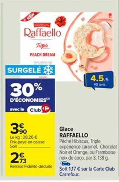 Glace RAFFAELLO Triple Peach Dream