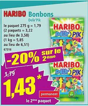 HARIBO Bonbons Delir'Pik