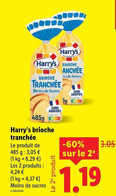 Harry’s brioche tranchée