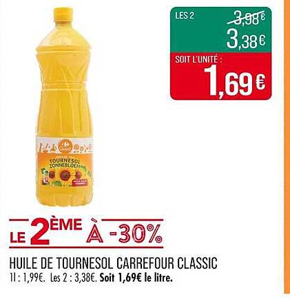 HUILE DE TOURNESOL CARREFOUR CLASSIC