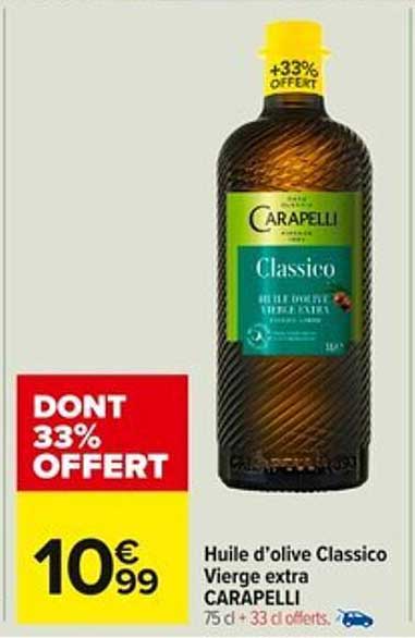 Huile d'olive Classico Vierge extra CARAPELLI